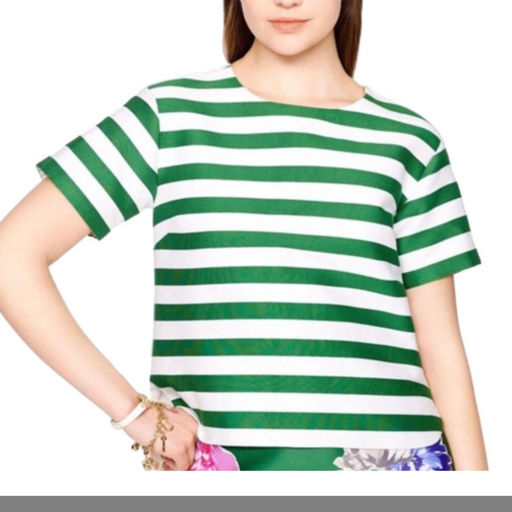 Kate Spade ‘Ramona’ green stripe top